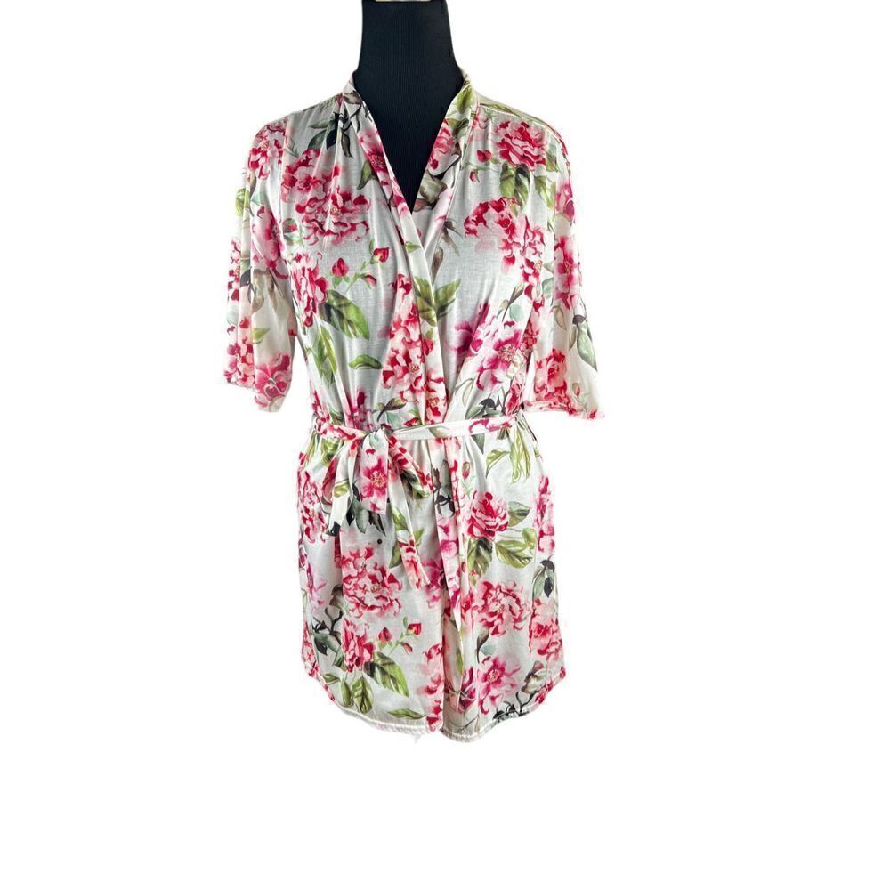 Show me your MuMu cotton floral kimono one size robe wrap